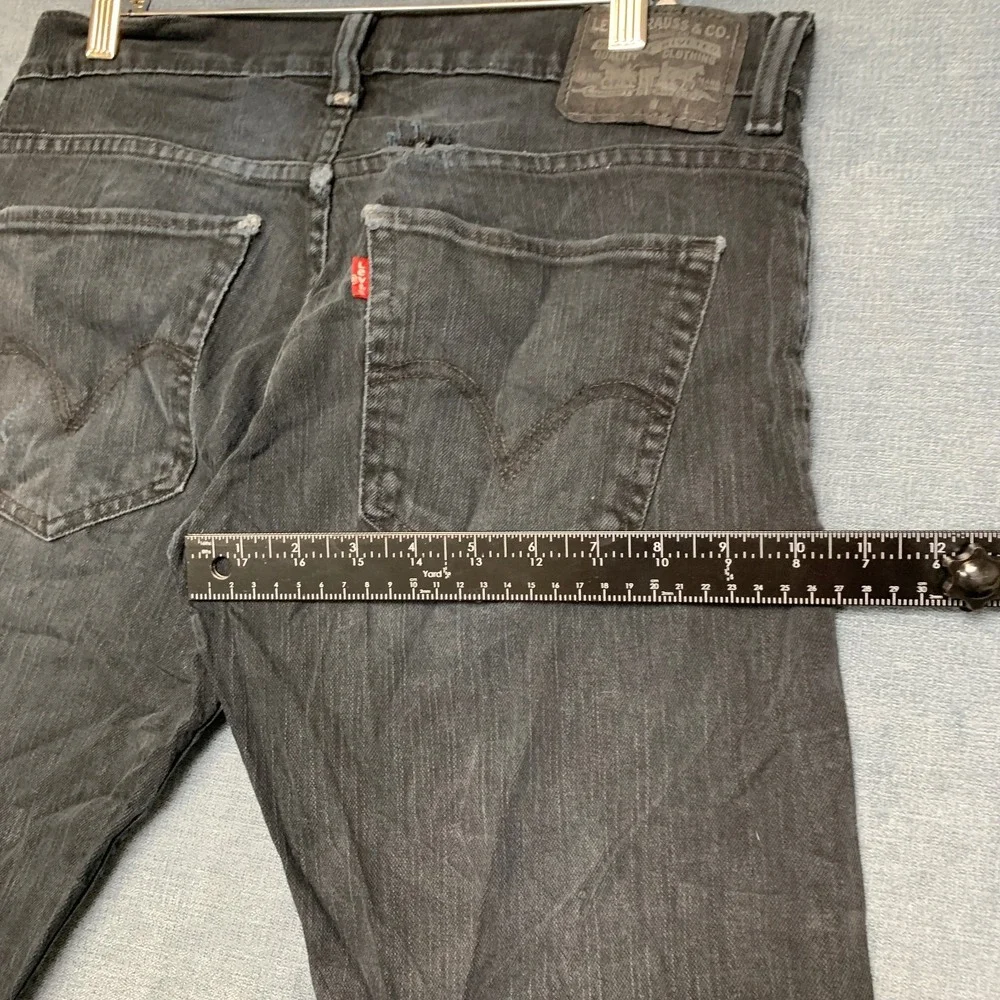 Levi's 511 Slim Fit Skinny Jeans Mens 31x32 Black Denim Dark Wash Everyday Wear